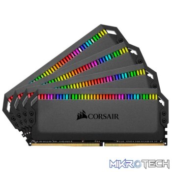 Corsair DOMINATOR PLATINUM RGB 64GB (4 x 16GB) DDR4 DRAM 3600MHz CL16 1.35V CMT64GX4M4K3600C16 Memory Kit  Black